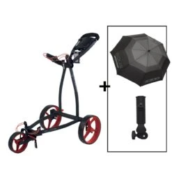 BIG MAX Golftrolley Blade IP, Schwarz/rot