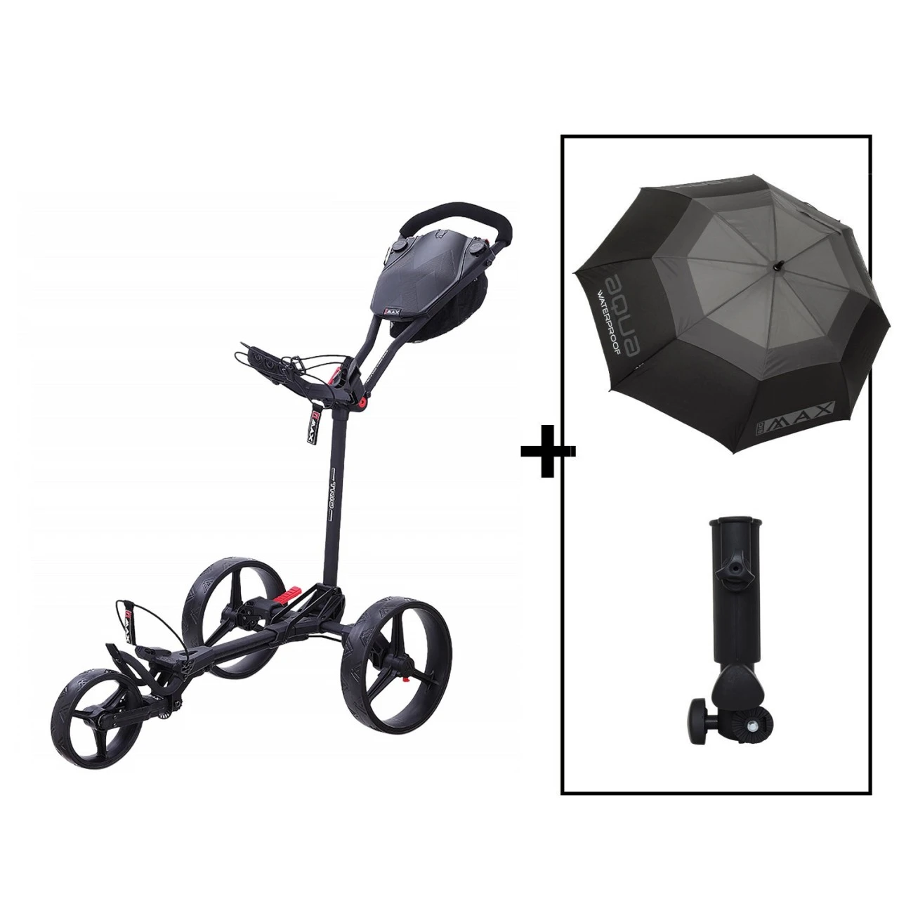 BIG MAX Golftrolley Blade Trio, Schwarz 3 BIG MAX Golftrolley Blade Trio, Schwarz