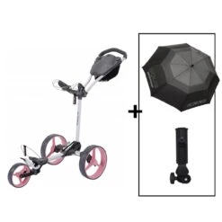 BIG MAX Golftrolley Blade Trio, Weiß/pink