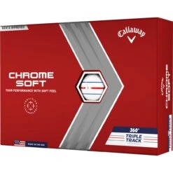 Callaway Chrome Soft 360 Triple Track Golfbälle - 12er Pack, Weiß