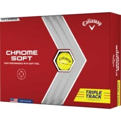 Callaway Chrome Soft Triple Track Golfbälle - 12er Pac, Gelb