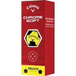 Callaway Chrome Soft Truvis Golfbälle - 12er Pack, Gelb/schwarz -Trolley Und Golf Zubehör callaway chrome soft truvis golfbaelle 12er pack gelbschwarz gelb 11141643 5xVgABc93iaCEF 1280x1280