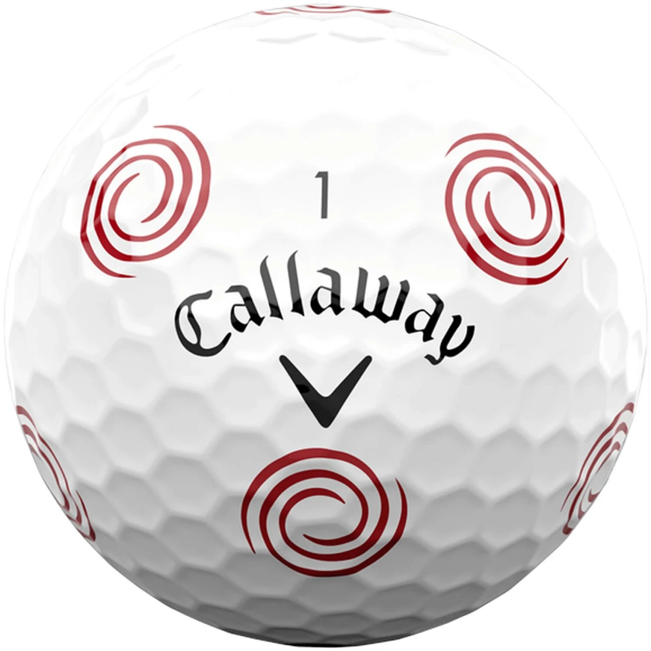 Callaway Chrome Soft Truvis Swirl Golfbälle - 12er Pack, Weiß/rot 3 Callaway Chrome Soft Truvis Swirl Golfbälle - 12er Pack, Weiß/rot