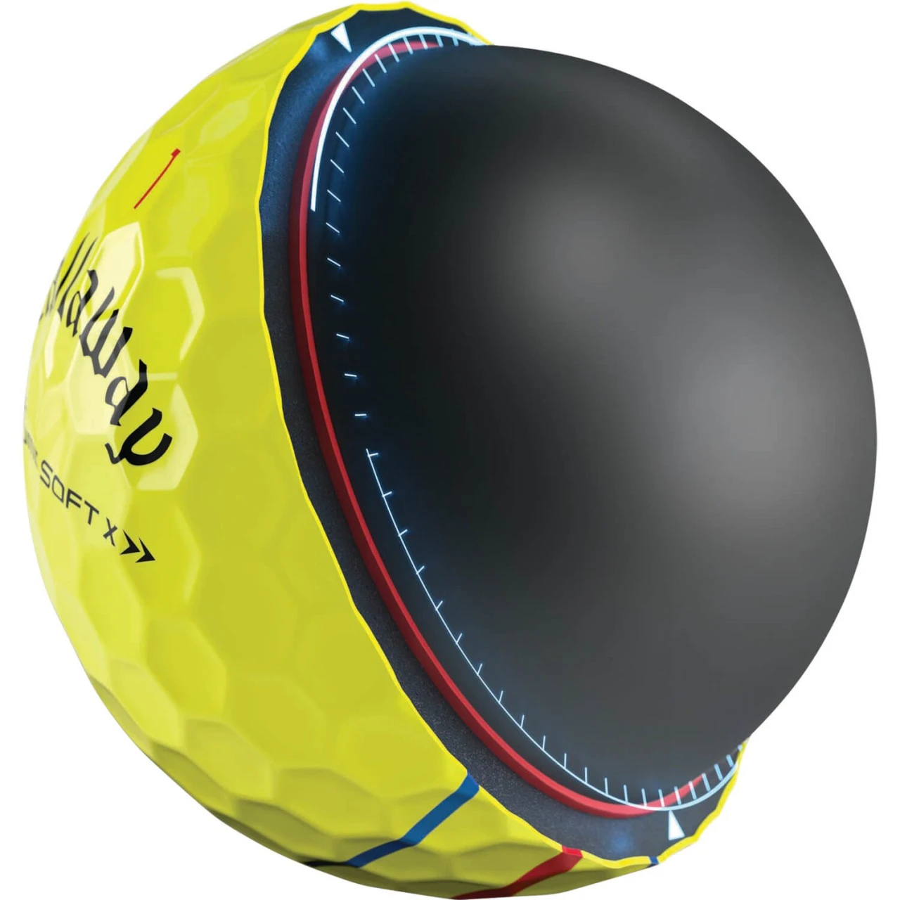 Callaway Chrome Soft X TripleTrack Golfbälle - 12er Pack, Gelb 7 Callaway Chrome Soft X TripleTrack Golfbälle - 12er Pack, Gelb – Bild 5