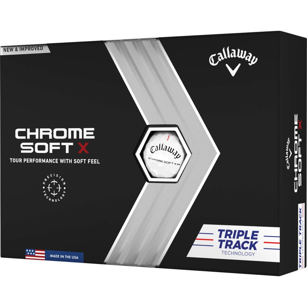 Callaway Chrome Soft X TripleTrack Golfbälle - 12er Pack, Weiß 3 Callaway Chrome Soft X TripleTrack Golfbälle - 12er Pack, Weiß