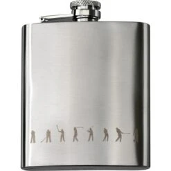 Sportiques Flachmann Edelstahl Mit Golfgravur