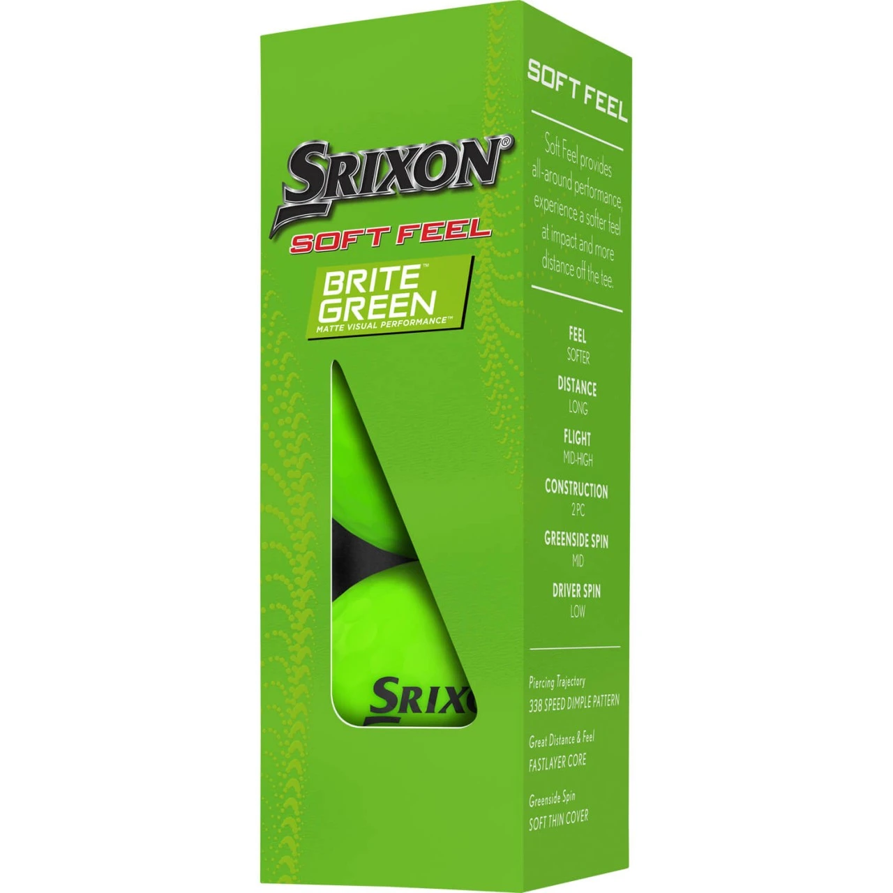 Srixon Golfball Soft Feel Brite - 12er Pack, Grün 4 Srixon Golfball Soft Feel Brite - 12er Pack, Grün – Bild 2