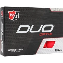 Wilson Staff Duo Optix Golfbälle - 12er Pack, Rot